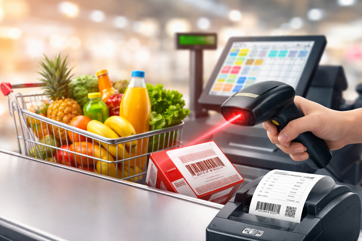 چگونه در فروشگاه قیمت اسکن میشود پرنت میدهد